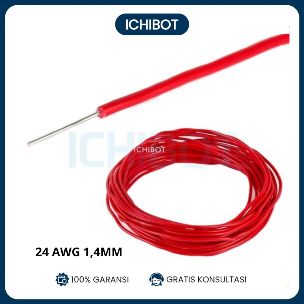Merah Kabel Jumper Pejal Single 24 AWG 1.4mm AWG24 Bredboard PCB