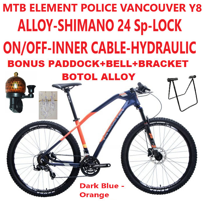 Police MTB Vancouver Y8 Sepeda Gunung Element 24 Sp Shimano Alloy