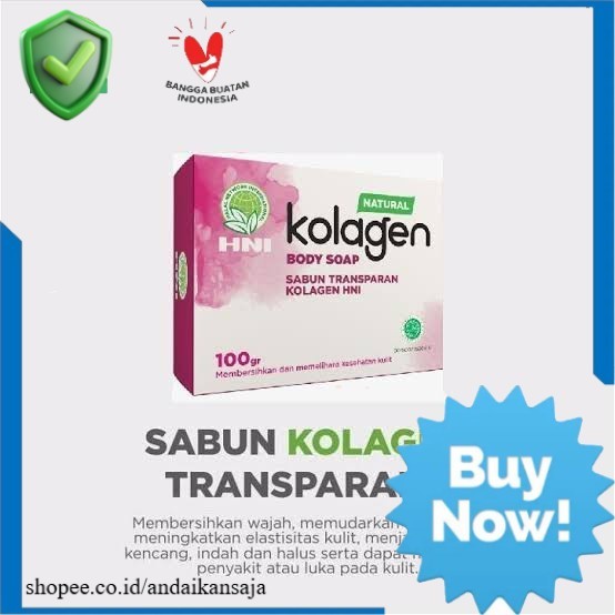 SABUN TRANSPARAN KOLAGEN HNI HPAI - SABUN WAJAH SABUN KECANTIKAN SABUN MADU MENGHILANGKAN FLEK HITAM