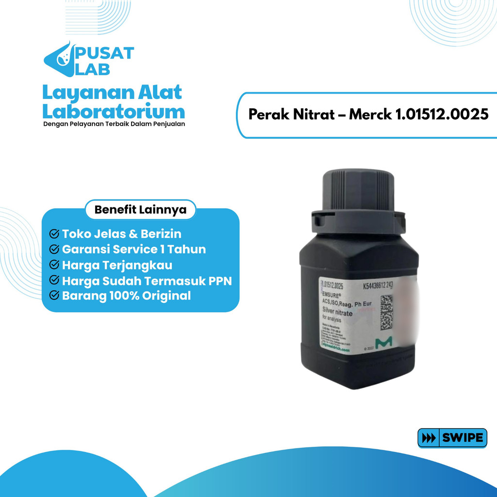 Merck Perak Nitrat / Silver Nitrat 25gr (AgNO3) 1.01512.0025