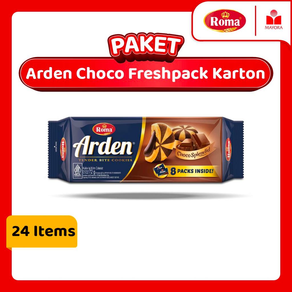 Paket Roma Biskuit Arden Choco Splendid Freshpack Karton