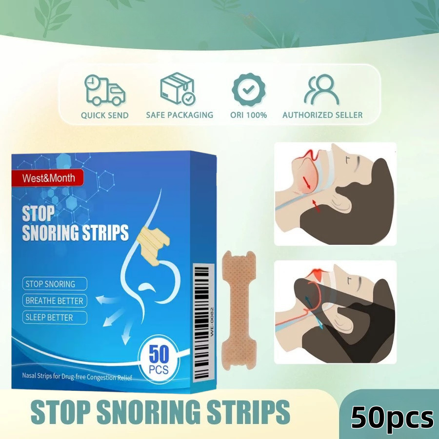 TERLARIS [ORI] Nasal Strips 50pcs Extra Strength Nasal Strips /Stop Snoring Strips/ Plester Hidung