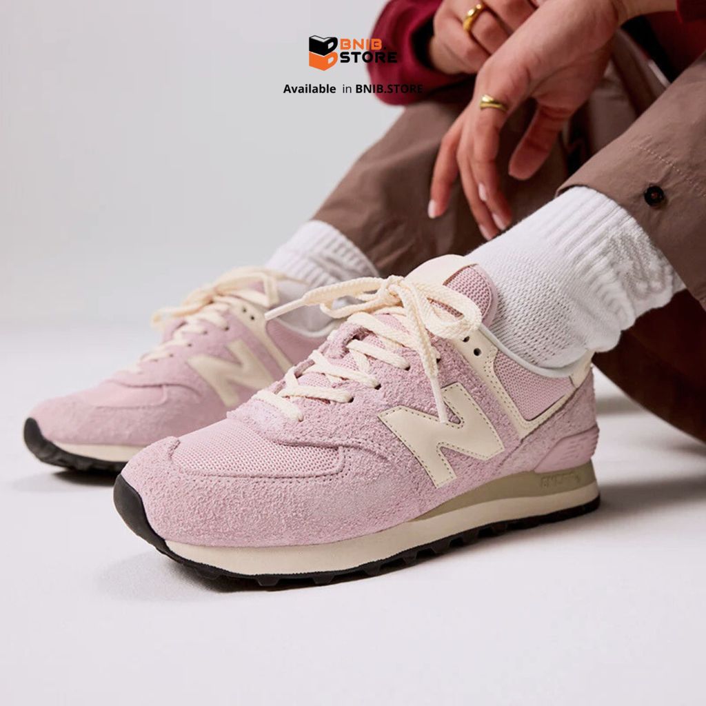 Sepatu Sneakers Wanita NB 574 Rose Sugar Original