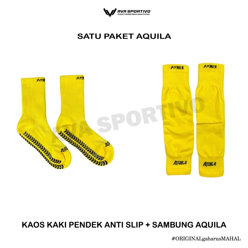 1 Set Paket kaos Kaki Pendek Aquila Dan Sambung Aquila Kaos kaki Sambungan Ayres Aquila Original