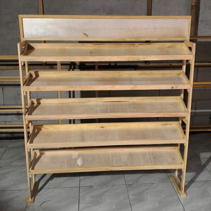 Rak sayur Rak Display rak buah rak toko rak warung rak jualan Sayur Rak Kayu Rak Miring Rak Serbagun