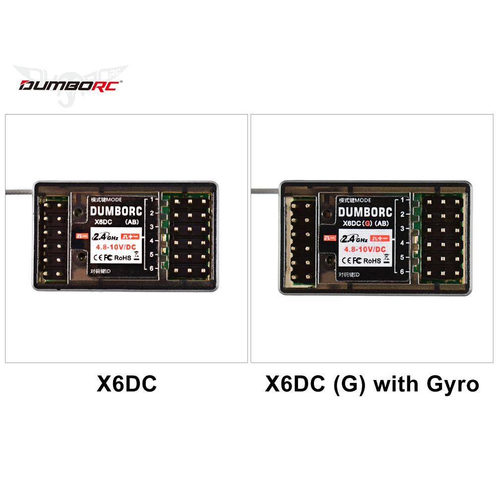 DUMBORC X6F/X6FG/X6DC/X6DCG 2.4G 6 Rao Control System Receiver for X4 X5 X6 X6P Transmitter RC Car B