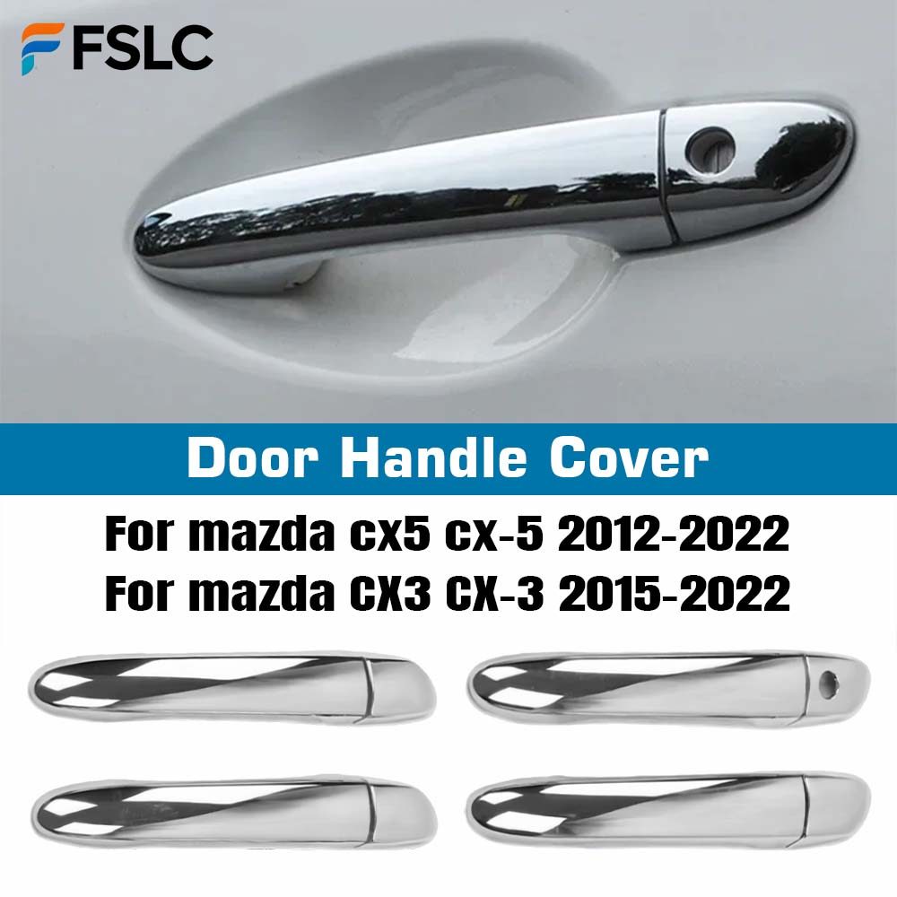 Car Decoration Door Handle Cover For Mazda Cx5 CX-5 2012-2022 For Mazda CX3 CX-3 2015-2022 Chrome Si