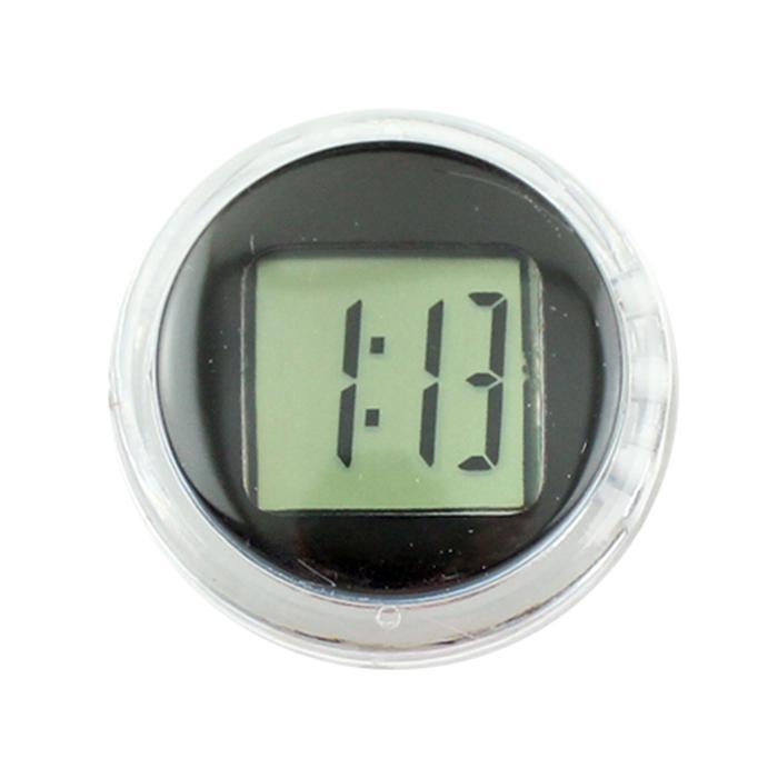 Jam Mini Motor Digital Tempel Sepeda Motor Time Watch Mini Anti Air - Jam Hitam