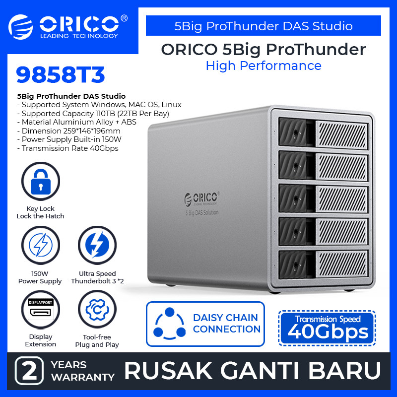 ORICO Big RAID DAS Solution / DAS Studio / ProThunder 2bay 4bay 5bay HDD Enclosure SSD Enclosure - 9