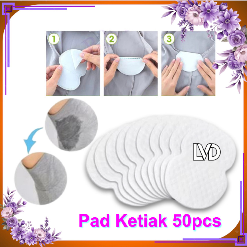 50pcs Armpit pad / pad pembalut ketiak / deodorant anti bau /anti basah /pad ketiak /pembalut ketiak