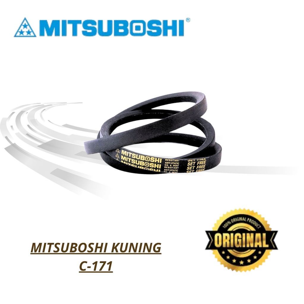 MITSUBOSHI KUNING V-BELT  UKURAN C 171 -  C 180 / VANBELT MITSUBOSHI KUNING C / FANBELT / TALI KIPAS