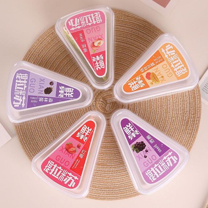10pcs PREMIUM KOREAN dessert box segitiga cup tray kotak mika dessert plastik cake puding kue Kitche