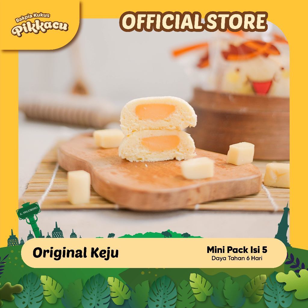Bakpia Kukus Pikkacu Original keju Isi 5