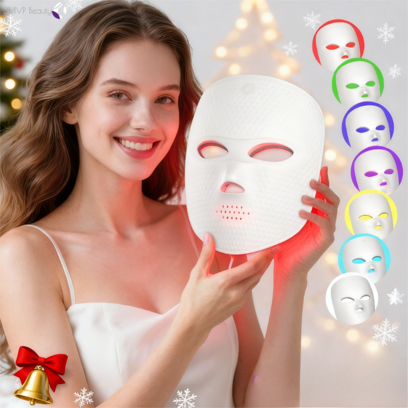 Rechargeable Facial LED Mask Pdt Photon Therapy Firming and Whitening Skin Beauty Face Machine PDT T
