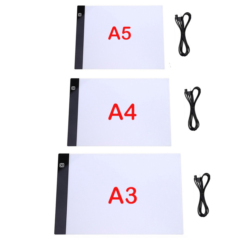 Elice A2 A3 A4 A5 ultra thin LED Drawing gital Graphics Pad USB LED Light pad drawing tablet Electro