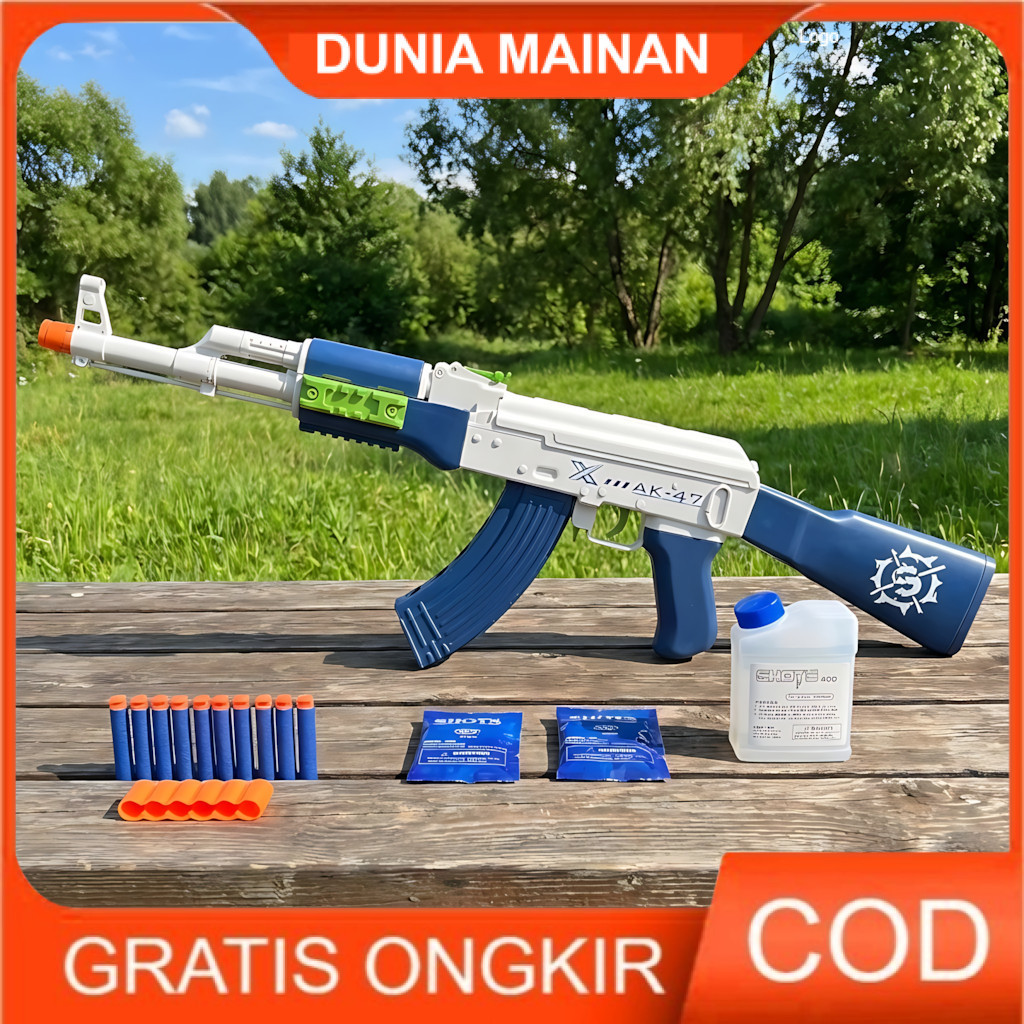 DUNIA MAINAN  502-13 SOFT GUN BATTLE AK-47 Mainan Tembakan Busa Edukatif Anak Manual / mainan murah 