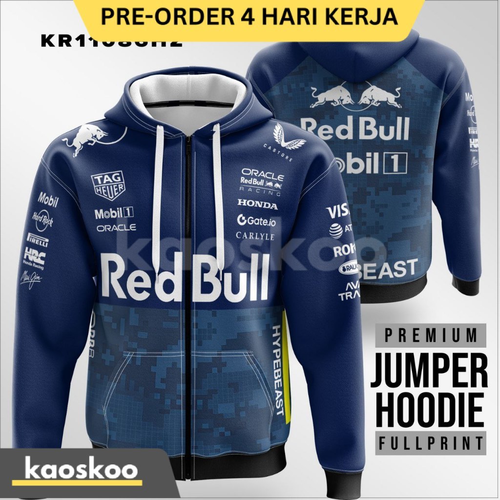 Jaket Redbull Hypebeast Zipper