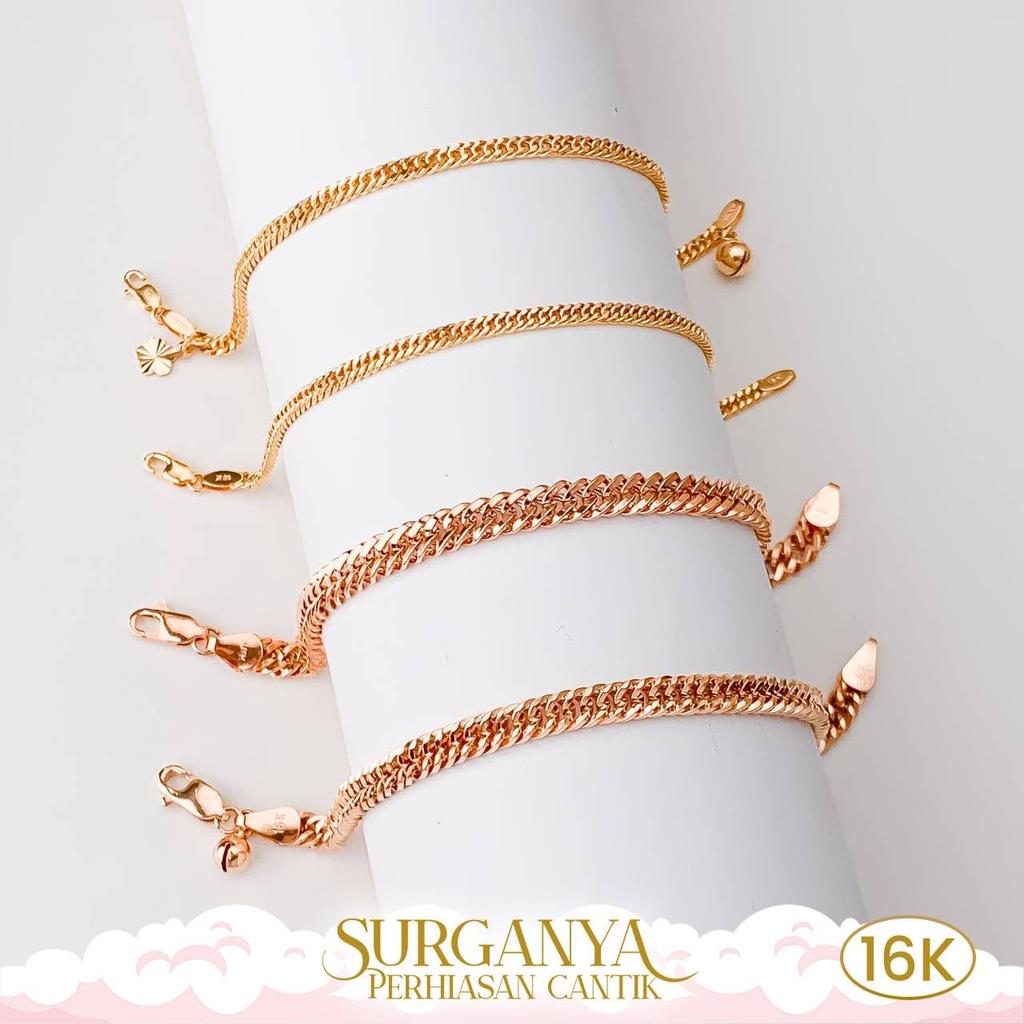 Gelang hollow Emas Kadar 16K Macan Gold