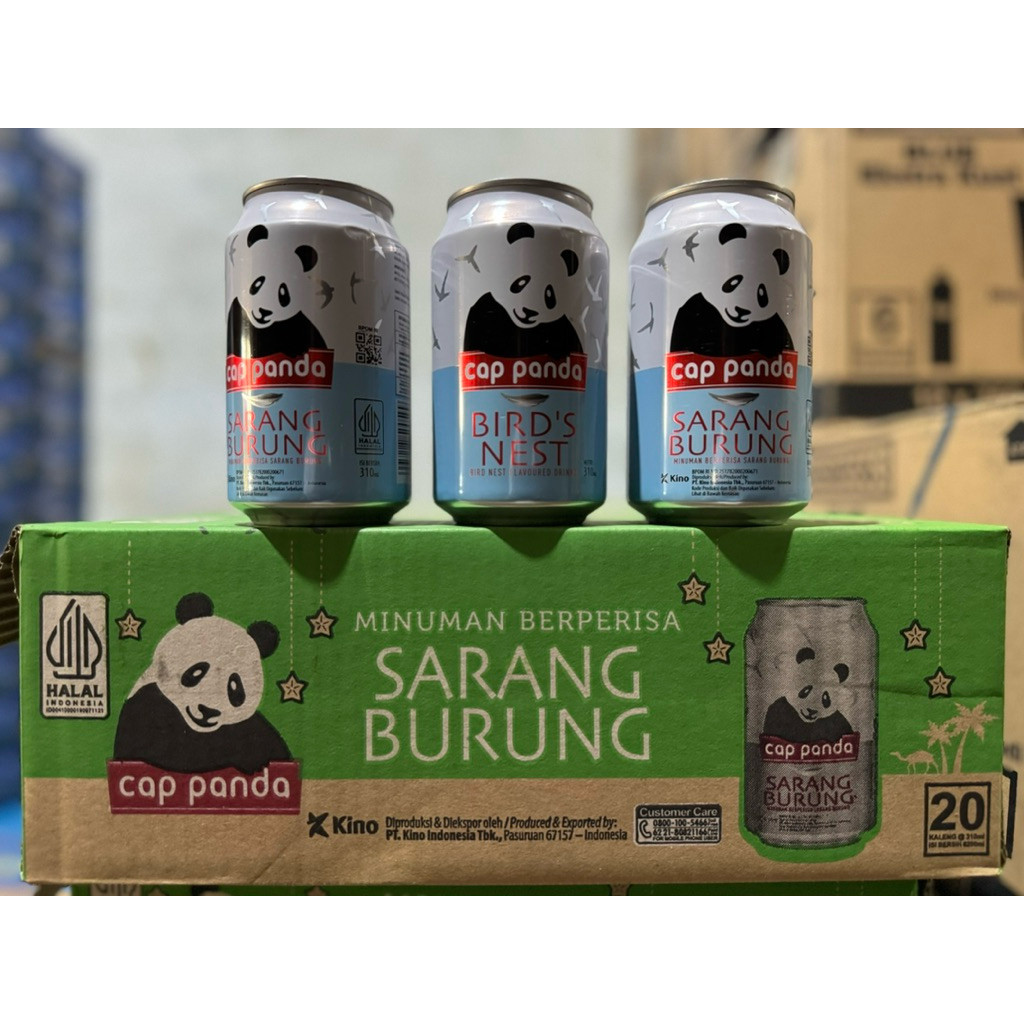 Minuman Kaleng Sarang Burung dan cincau cap Panda 310 ml @ 20 klg / 1dus