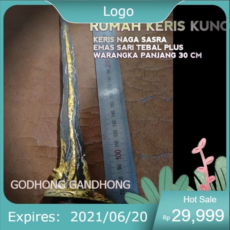 KERIS NAGA SASRA PLUS WARANGKA PANJANG 30  CM LSP2