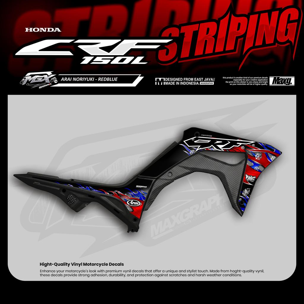 Striping CRF 150L Motif Arai Noriyuki Sticker list Supermoto Herex Surex Glossy Motor Motorcycle 17