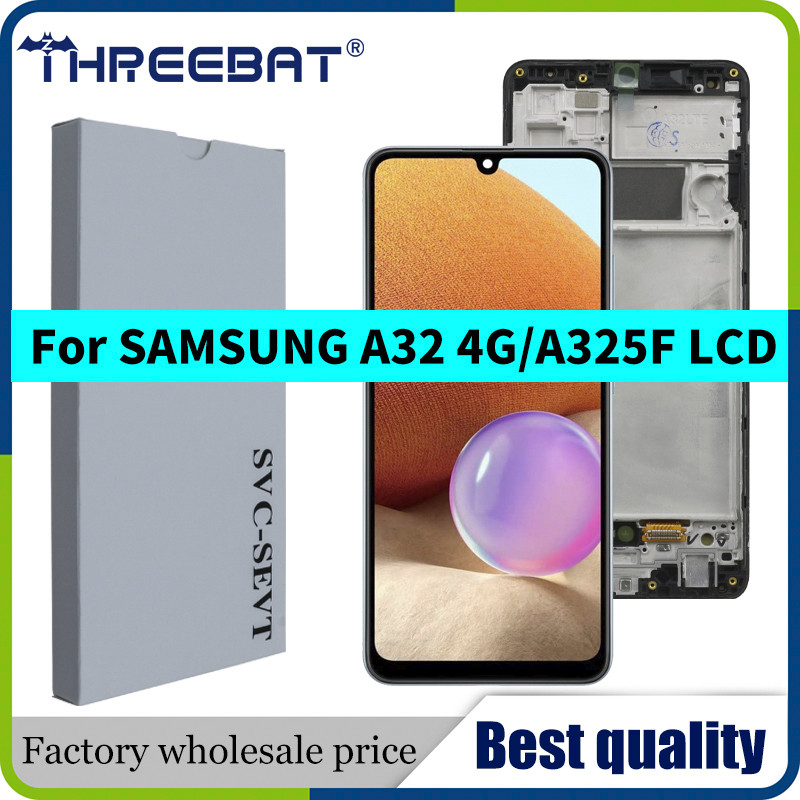 SUPER AMOLED splay for Samsung A32 4G A325 A325F SM-A325M SM-A325F/DS LCD Touch Screen gitizer Assem
