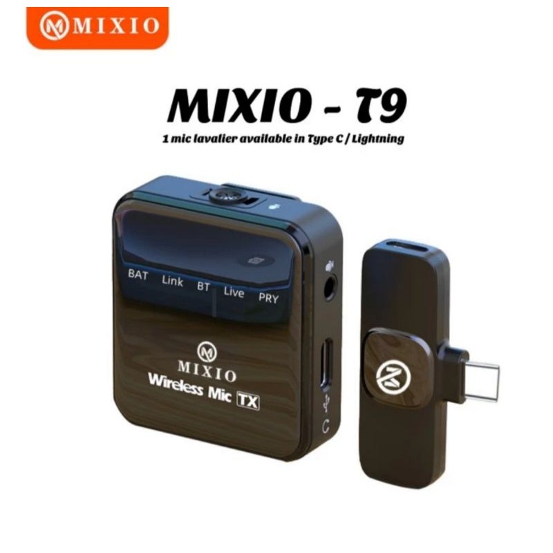 MIXIO-T9 Wireless Microphone Professional Mikrofon Lavalier HP