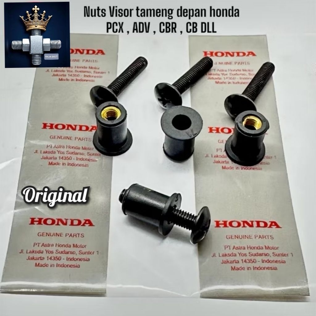 Mur Baut Visor Nut Cowl Set M5 x 0.8 Mur Karet Dudukan Baut Visor CB CBR 150 R CBR 250 R LED TIGER