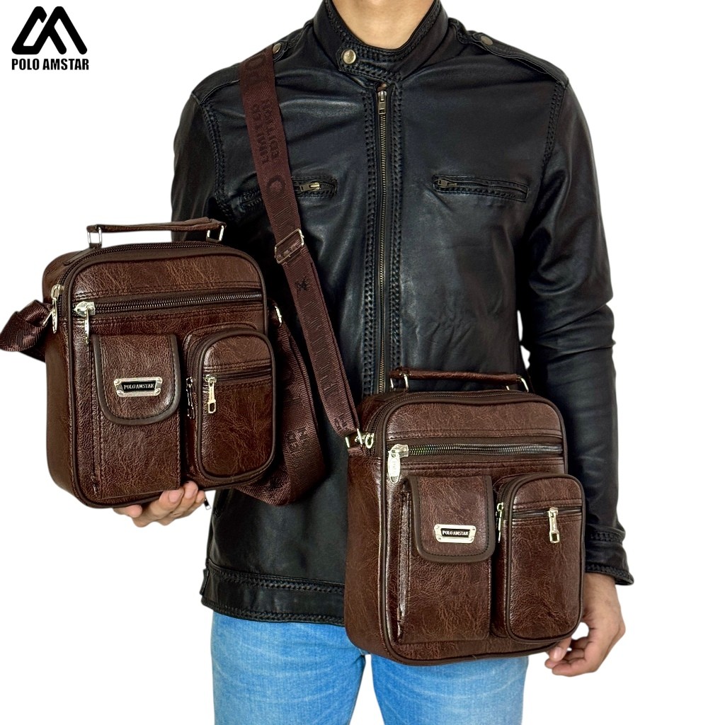 POLO AMSTAR Tas Pria Sling Bag Tas Selempang Pria