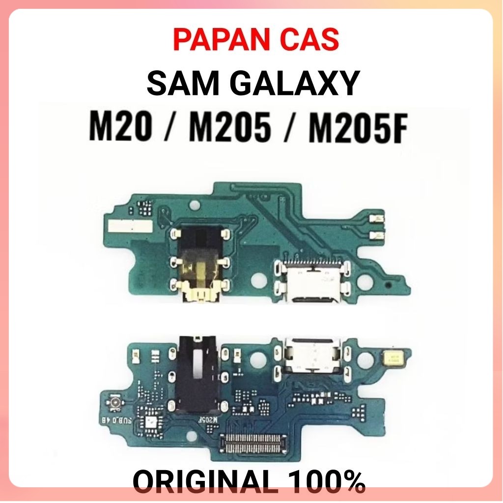 Ori Fleksibel Konektor Charger Samsung Galaxy M20 / M205 / M205F Original + Ic / Konektor charger He