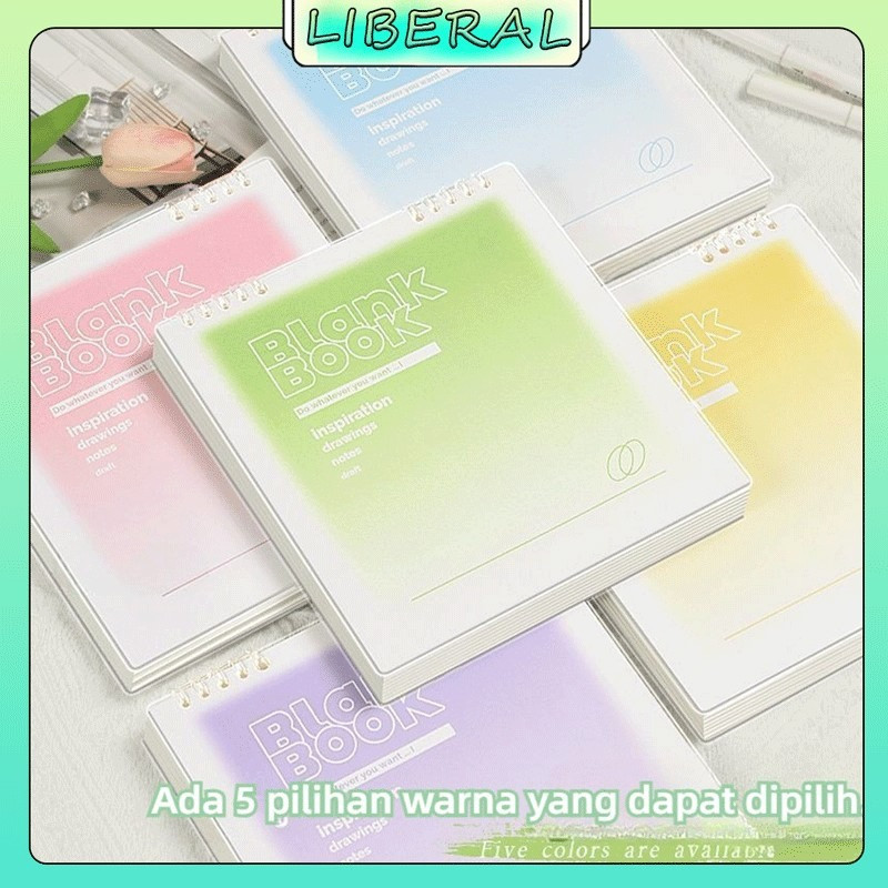 Sampul Gradasi Buku Catatan B5 Bisa Dilepas / Buku Catatan Gaya Korea B5360 Derajat / Buku Catatan E
