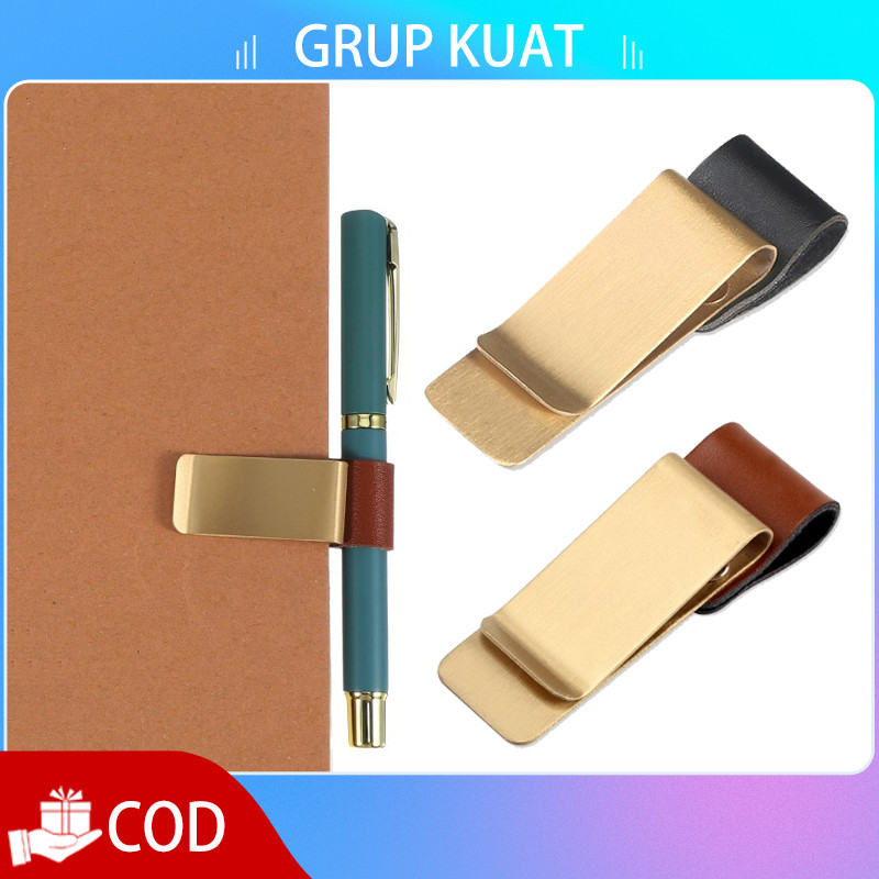Vintage Pen Loop Traveler PU Leather Pen Holder Notebook Pen Holder Clip Rak Buku