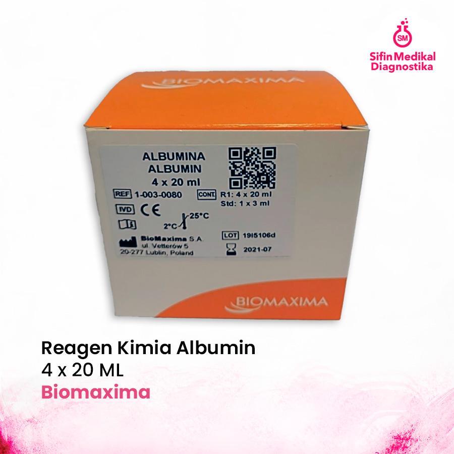 Biomaxima Reagen Kimia Albumin 4 x 20 ML Metoda BCG Volume 4 x 20 ML Merek Biomaxima