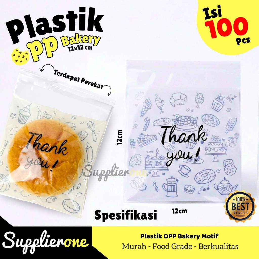 Plastik Opp 12x12 / Plastik Opp Motif / Plastik Opp / Plastik Opp Tebal /  Plastik Opp Bakery