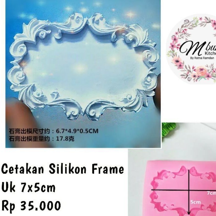 RR- Cetakan silikon frame/pigura/papan nama