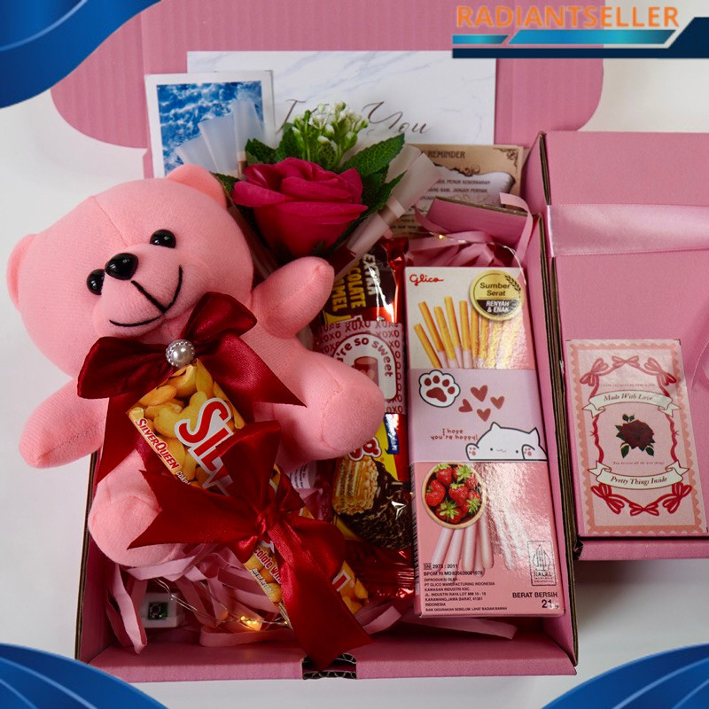 EditionValentine Hampers Snack Box Giftbox Kado Pink Series Kado Valentine Kado Ulang Tahun Wisuda S
