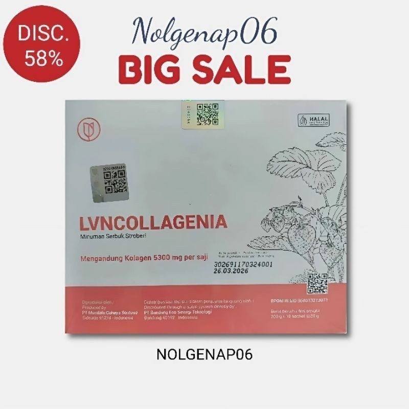 Lvn collagenia stroberi original 100% bpom terlaris