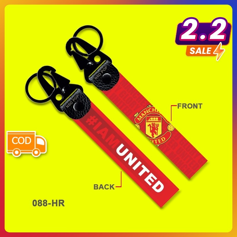 GANTUNGAN KUNCI PREMIUM LOGO MANCHESTER UNITED KEYCHAIN THE RED DEVILS AKSESORIS KEY CHAIN SEPEDA MO