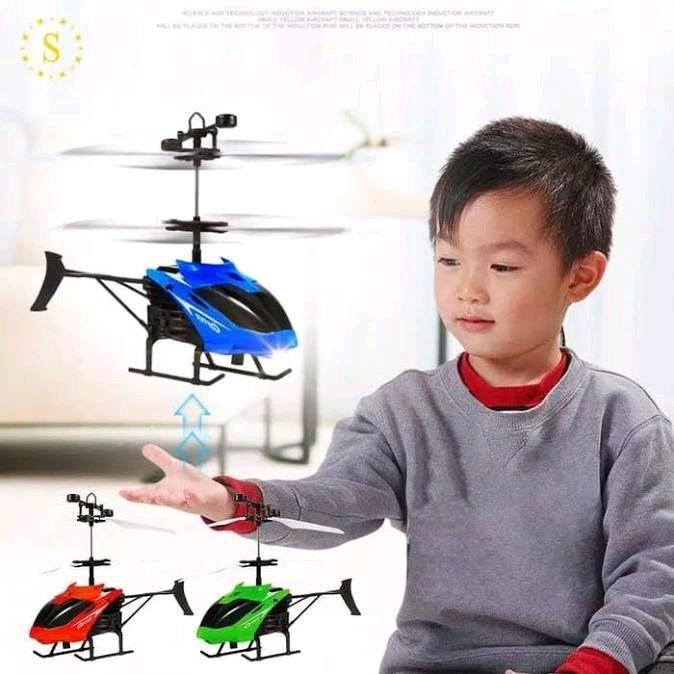 Mainan Anak Helikopter Remote Kontrol Tangan Drone Charger LED Remot Control Game Toys - Helikopter 
