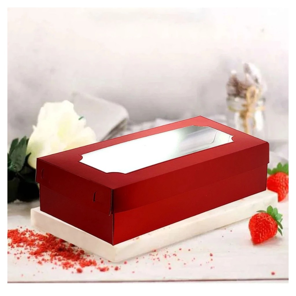 Box Kue Karton Red Premium Dus Kardus Cake Hampers Imlek Natal Lebaran