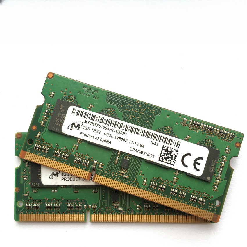 Micron 4GB 1Rx8 2RX8 PC3L 12800S DDR3 1600Mhz 4G Laptop Memory Notebook Module SOMM RAM