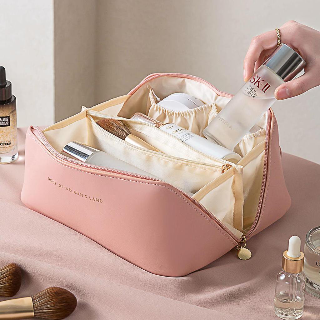 TANTOMI - Tas Make Up Pouch Travel Organizer Kosmetik PU Premium – Multifungsi & Waterproof