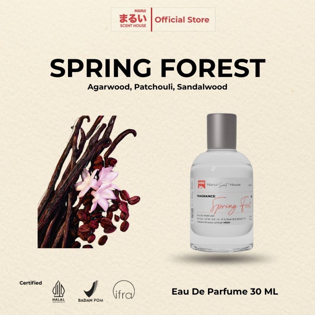 Marui Scent House Spring Forest Eau De Parfum (EDP) 12 Hours - Parfum Unisex Minyak Wangi Tahan Lama