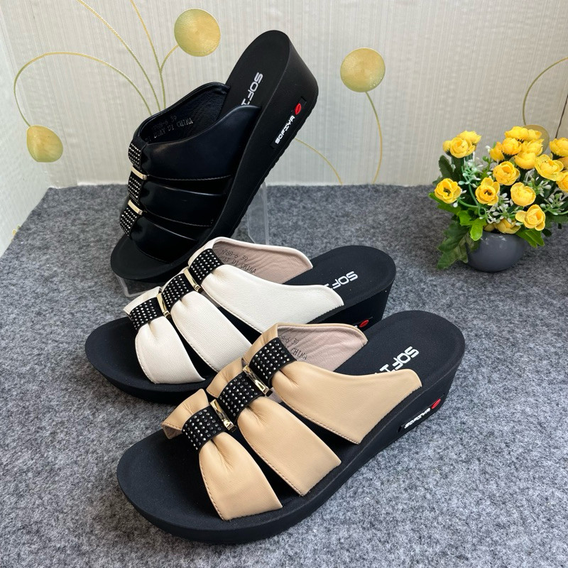 SOFIYA ORI 1788 6 SANDAL WEDGES WANITA IMPORT / WEDGE / SENDAL CASUAL 5CM