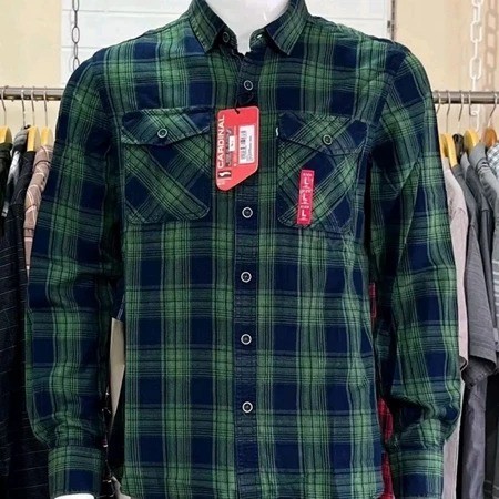 Kemeja Pria Cardinal Lengan Panjang Slimfit Katun
