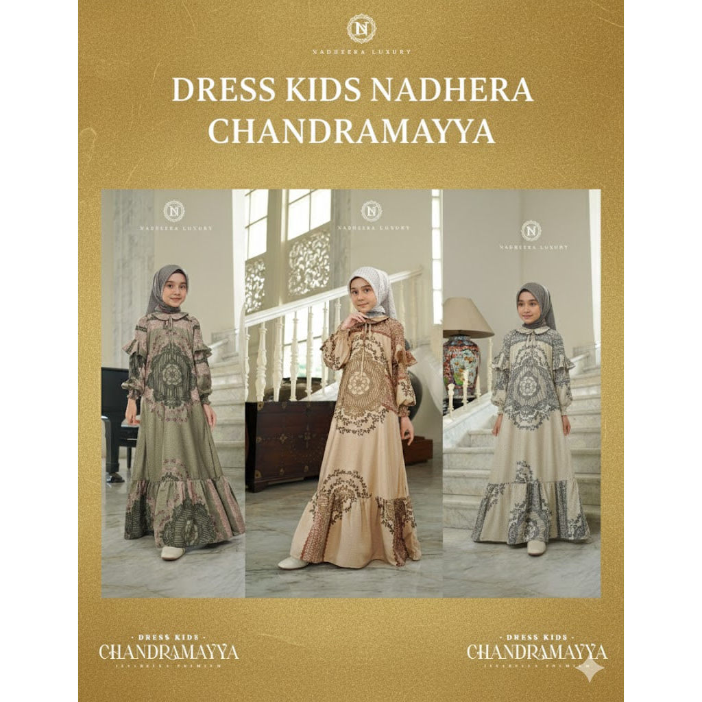 [SALE] NADHEERA LUXURY CHANDRAMAYYA GAMIS ANAK  ISSABELLA PREMIUM CANTIK TERBARU 2026