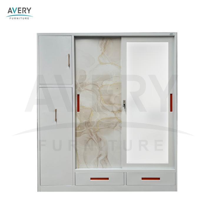 PROMO GASPOLL Avery - HM SLFD 1600 - Lemari Pakaian Besi 3 Pintu - DESERT STONE