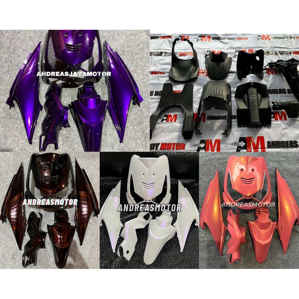 Cover body full halus kasar Honda beat karbu putih 2010 2012