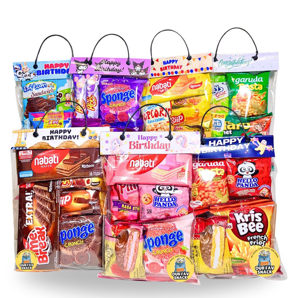 PROMO  Paket Snack Ulang Tahun Anak Ukuran Besar Hampers Ultah Bingkisan Ulang Tahun Anak nb-00