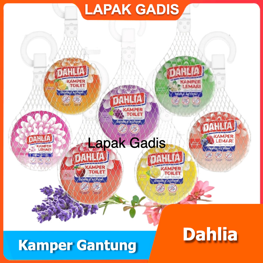 DAHLIA AIR FRESHENER GANTUNG 80gr KAMPER REFILL PENGHARUM RUANGAN FRUITY PINK BLOSSOM OCEAN BREEZE W